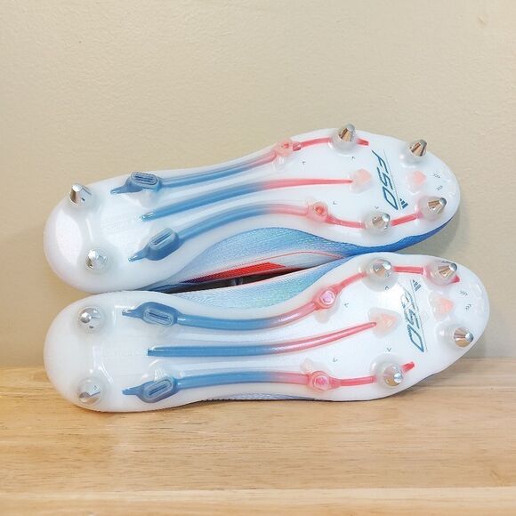 Adidas F50 Elite SG Soccer Cleats White Blue Red IF1299 Men's Size 12.5 - Picture 6 of 6
